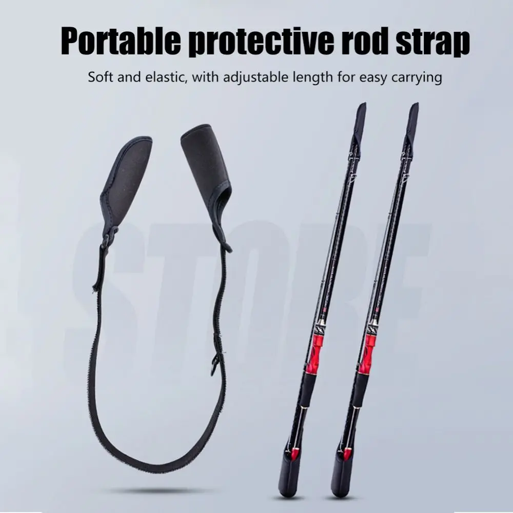 

Reel Elastic Wrap Band Tackle Pole Fastener Fishing Rod Holder Strap Rod Tie Protective Sleeve Cover Outdoor Fish Tool