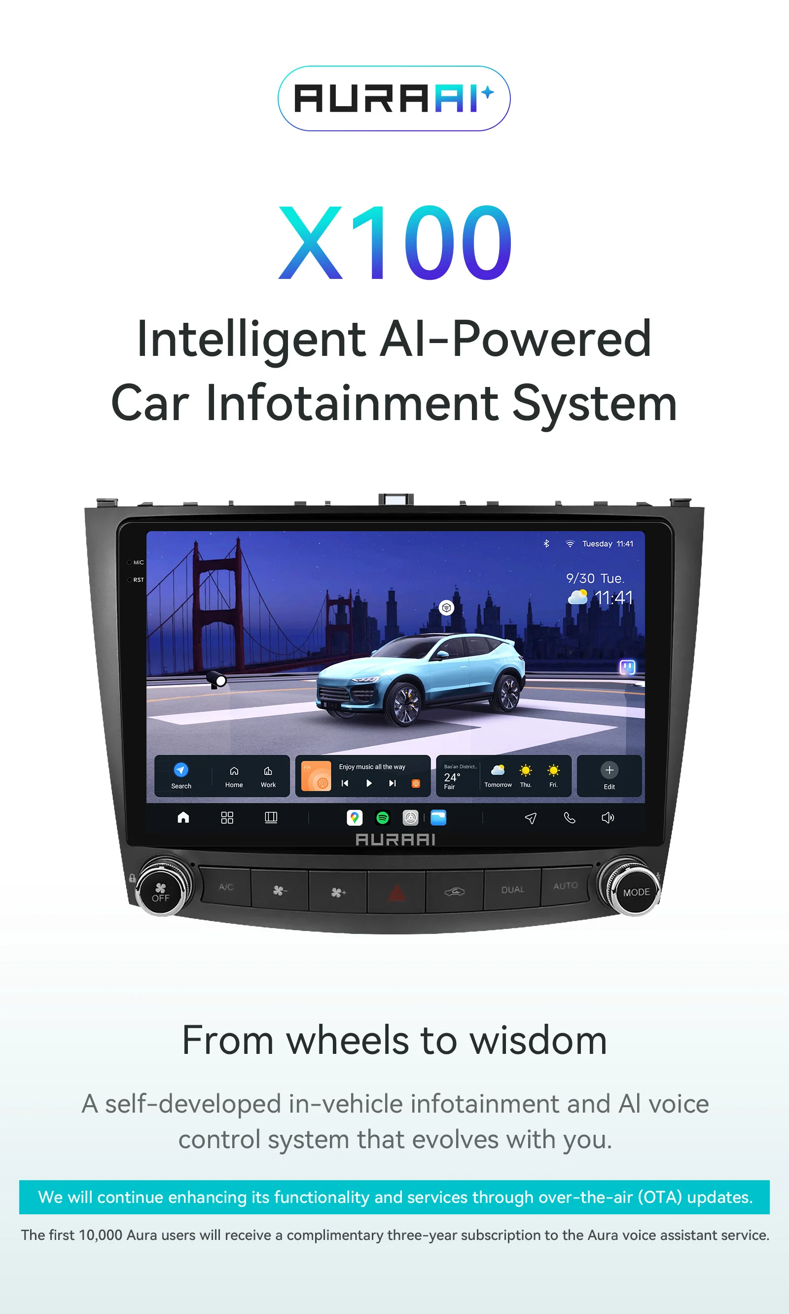 8G+256G AURAAI 2K Bildschirm für Lexus IS250 IS300 IS200 IS220 IS350 Autoradio CarPlay Android Auto 4G WIFI GPS BT DSD ADAS Dual-Mikrofon – Detail 1