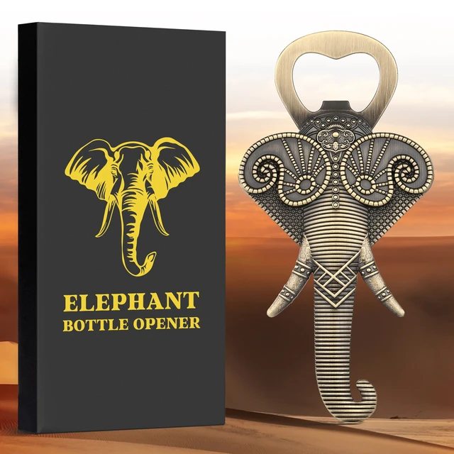 LKKCHER Elephant Gifts for Women Beer Bottle Opener with Gift Box