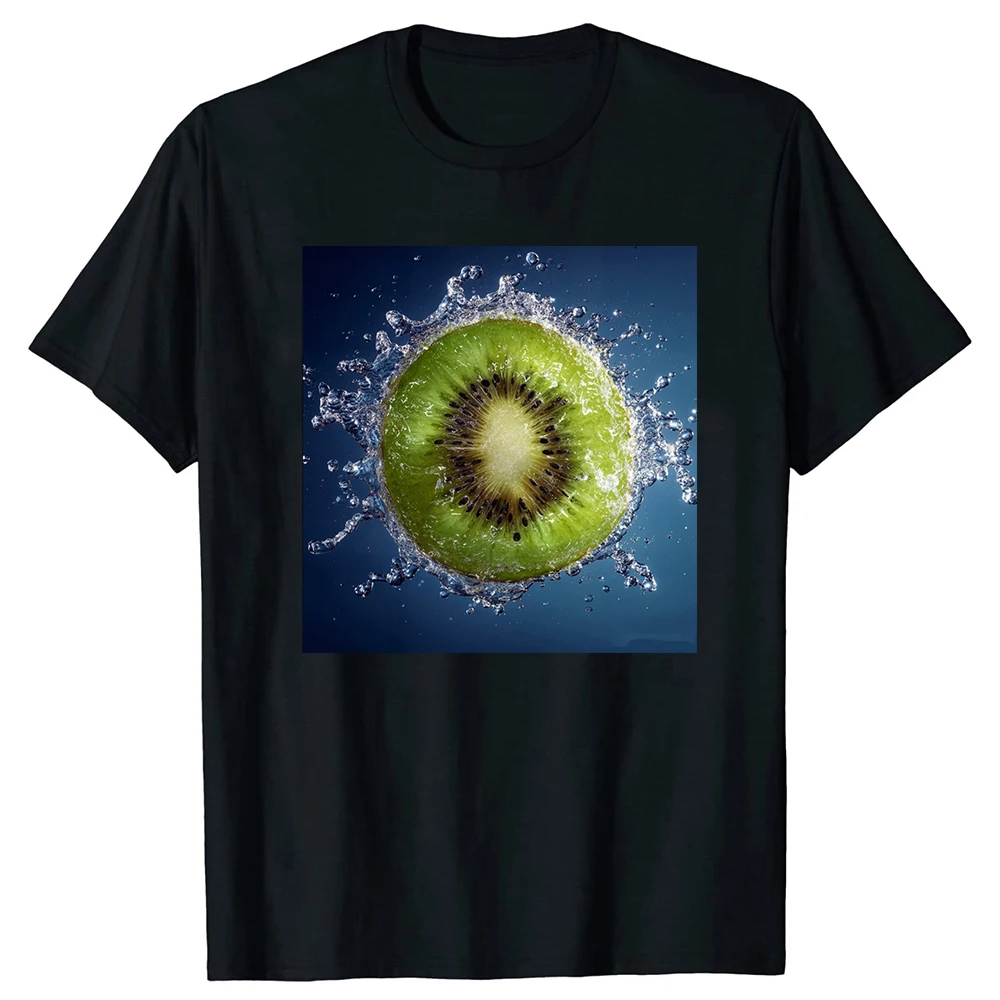 Lustiges Kiwi-Frucht-Grafik-Unisex-T-Shirt aus reiner Baumwolle, Streetwear, Humor-T-Shirt, lockere Passform, Kleidung für Männer und Frauen, kurze Ärmel