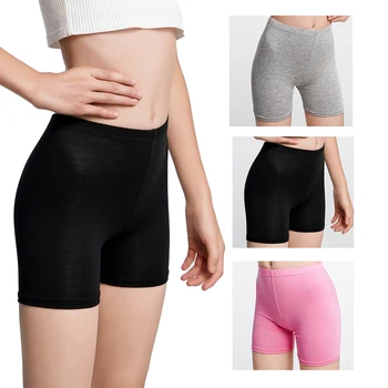 6 pezzi modali pantaloncini di sicurezza per ragazze boxer in tinta unita caramelle leggings sportivi per bambini piccoli biancheria intima morbida per bambini pantaloncini 3-12 anni 1