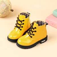 2024 New Winter Children Shoes PU Leather Waterproof Plush Boots Kids Snow Boots Brand Girls Boys Casual Boots Fashion Sneakers 2