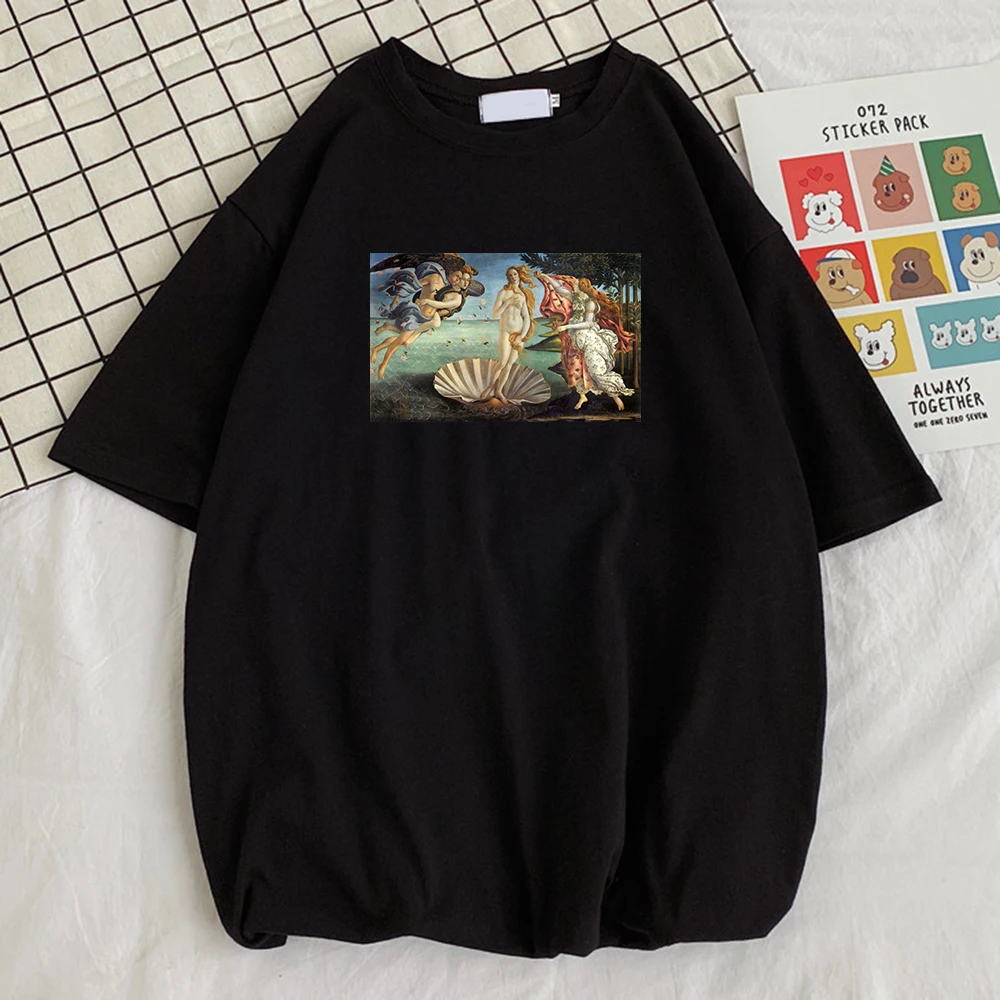 

Мужские футболки с принтом He By Sandro Botticelli, забавная футболка с круглым вырезом, уличная свободная футболка, веселая мягкая мужская одежда