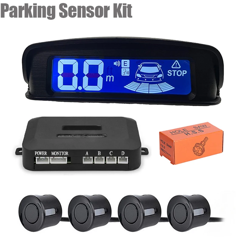 Multiple Radar Parking Sensor Kit Backlight Parktronic LED Display System Backup