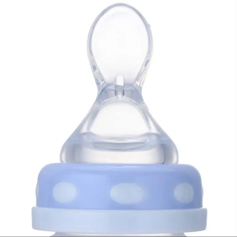 1pc 180ml Soft Silicone Baby Rice Cereal Spoon Feeding Bottle Weaning Squeezing Feeder Pacifier