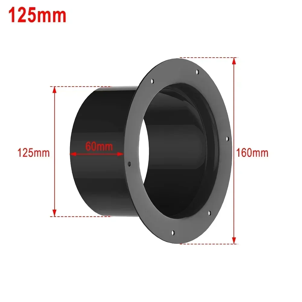 Flange Connector 100-150mm ABS Round Pipe Flange Seat Aluminum Tube Air Ventilation Hose Exhaust Duct Fresh Air System Vent Hardware