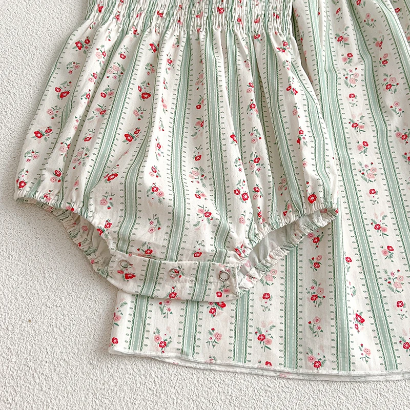 Sister Dress Summer Newborn Sweet Baby Girls Jumpsuit Toddler Baby Girls Sleeveless Flower Print Princess Dress Sister Clothes 6