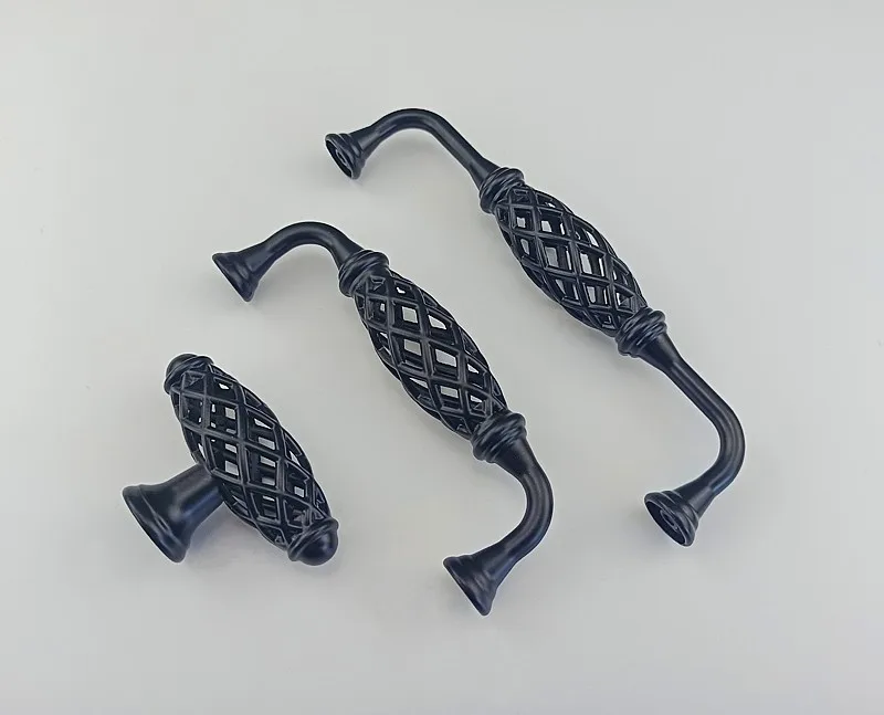 Bronze Black Spiral Birdcage Art Furniture Handle For Kitchen Cabinets Door Knobs Drawer Wardrobe Dresser Cupboard Pulls furniture handles kitchen door handles