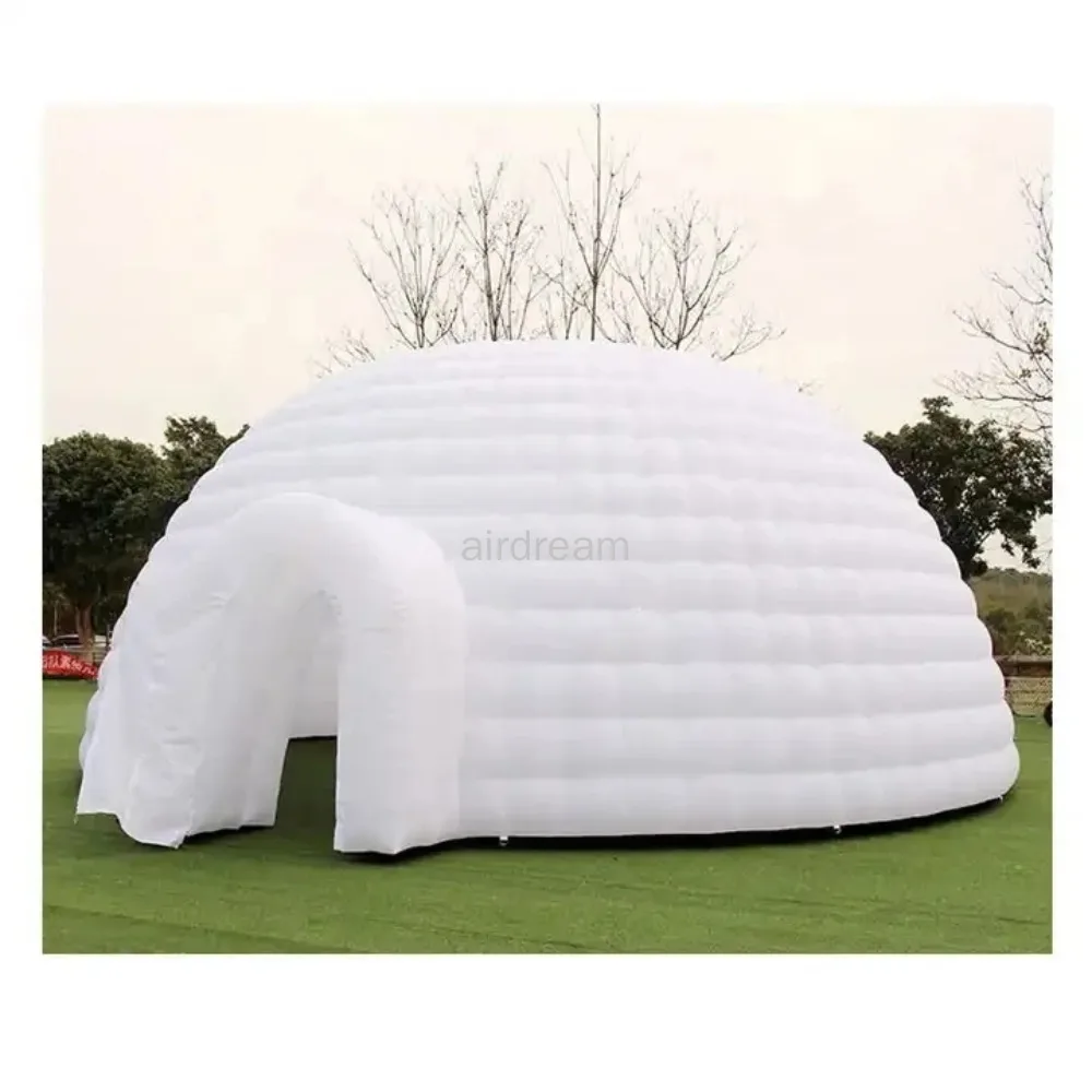 Tenda Gonfiabile Della Cupola Dell'Igloo Della Luce Bianca Del Diametro Di 20/30Ft Su Ordinazione Per Gli Eventi Di Campeggio Di Nozze Della Pubblicit