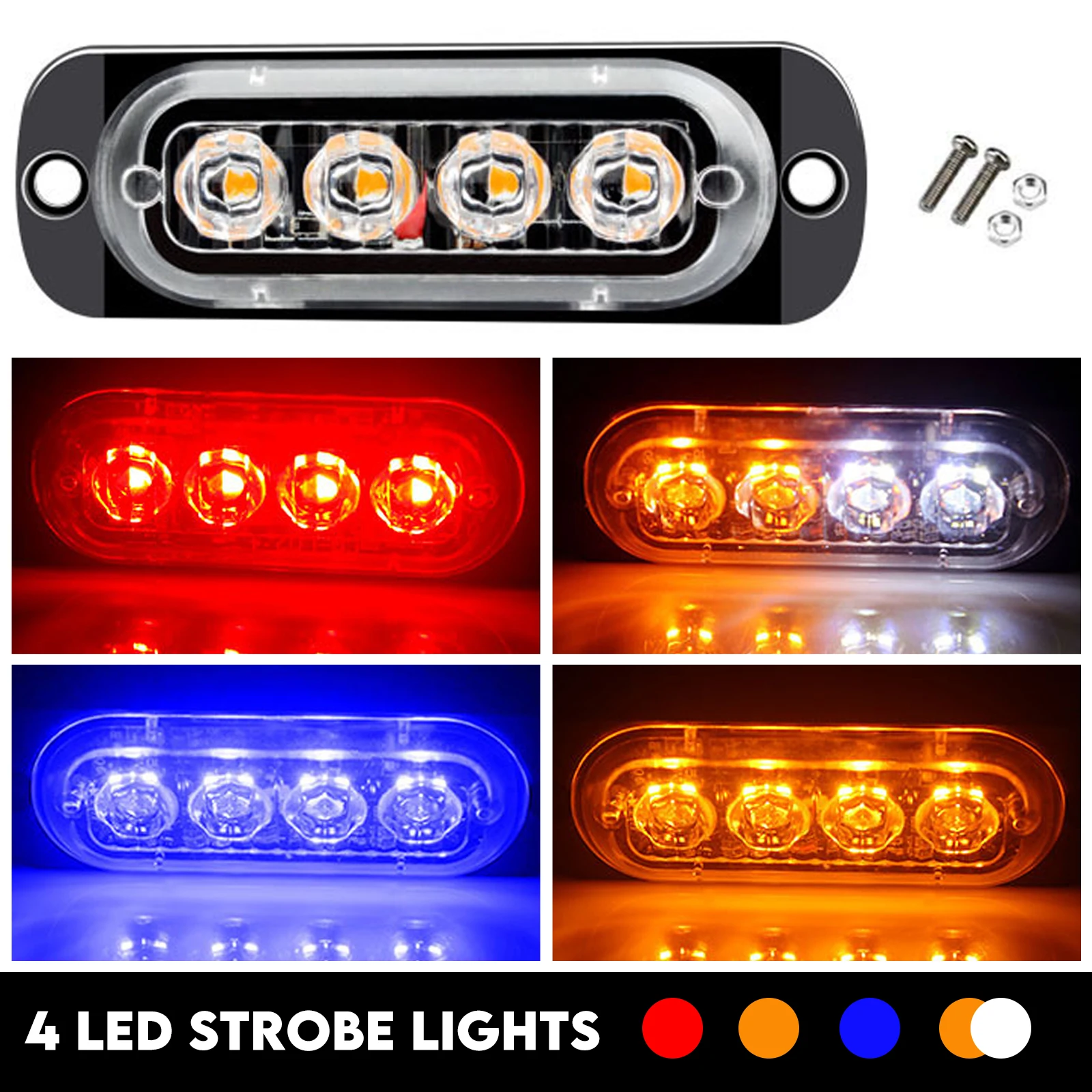 CarStrobeWarningLightEmergencyLampLightBarAutomaticFlashing