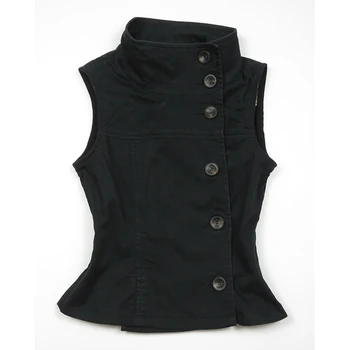 Y2K Harajuku Womens Crop Top Sexy Slim Casual Button-Down Sleeveless Turtleneck T-Shirt Goth Punk Rock Hip Hop Hottie Streetwear 1