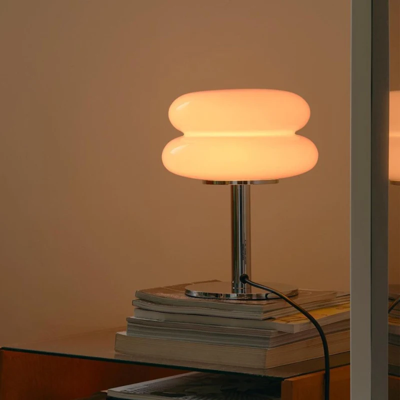 북유럽 함부르크 유리 테이블 램프, LED 아이언 마카롱 거실 조명, 책상 조명, 침실 서재 장식, 소파 바 홈 비품