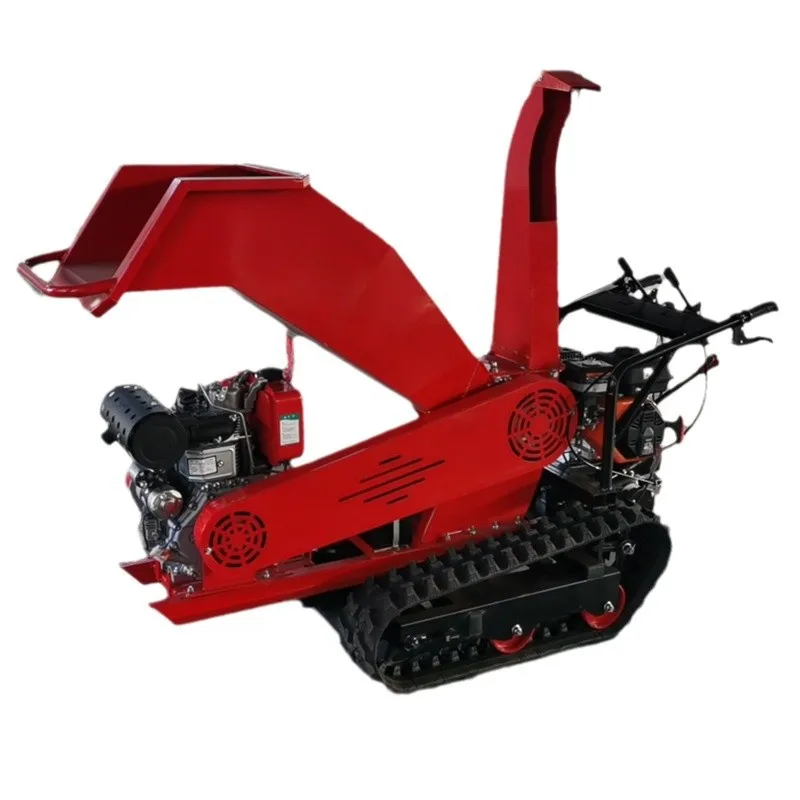 2024 New Design Wood Chipper 4 Inch Chipper Shredder  Engine Mulcher Chipper Drum Garden Branch  Machine