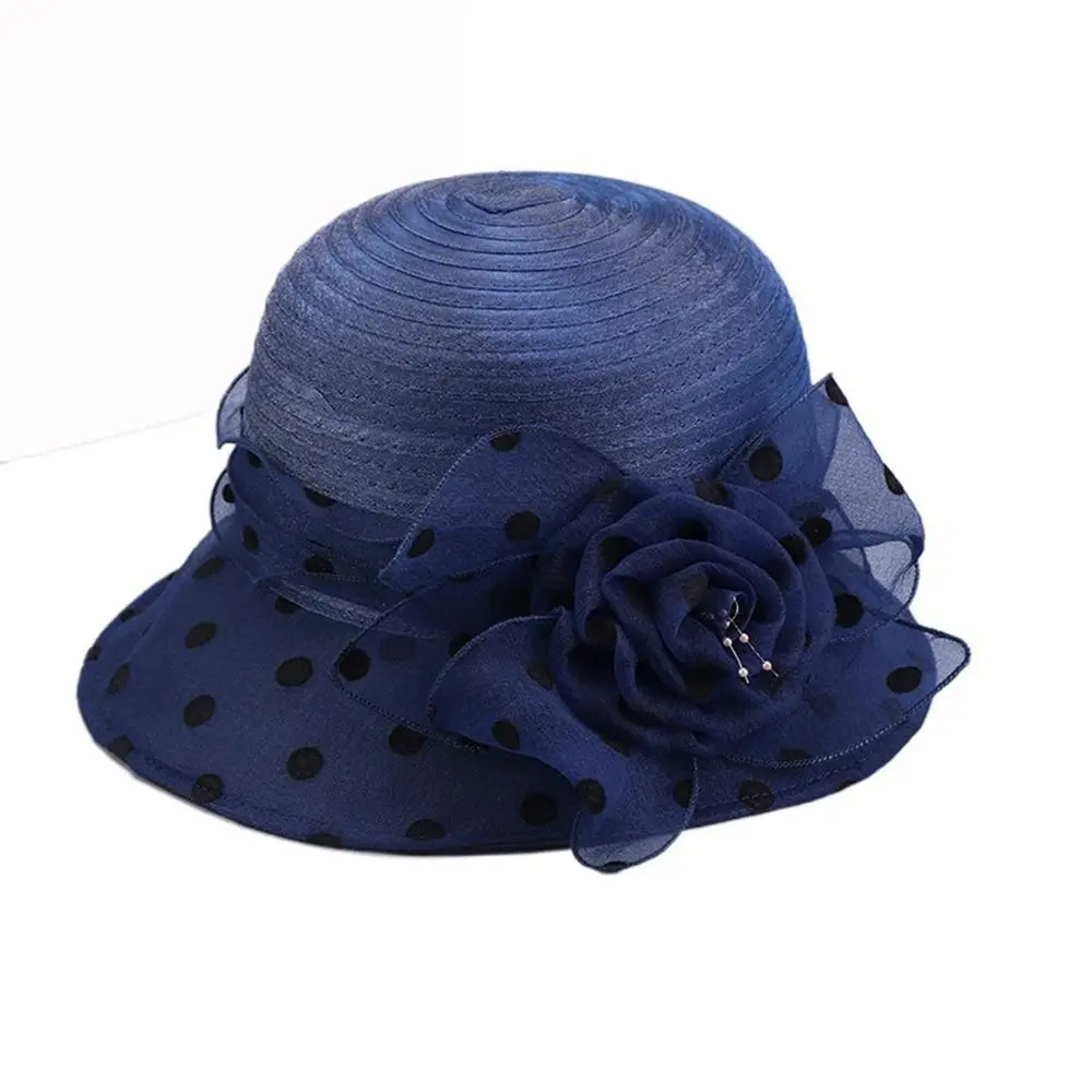 

Outdoor Sweet Fishing Organza Sun Protection Sunshade Women Cap Fisherman Hat Flower Bucket Cap Sun Hat