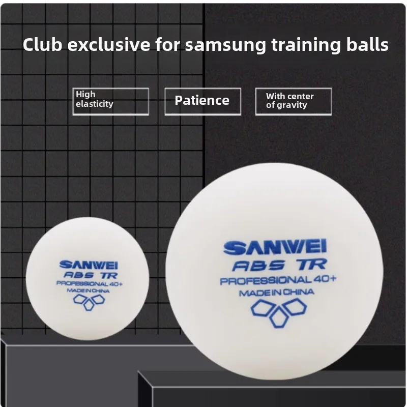 Table Tennis Balls 100 pcs Sanwei New Materials Plastic Abs 40+ Robot Raquetas Ping Pong club