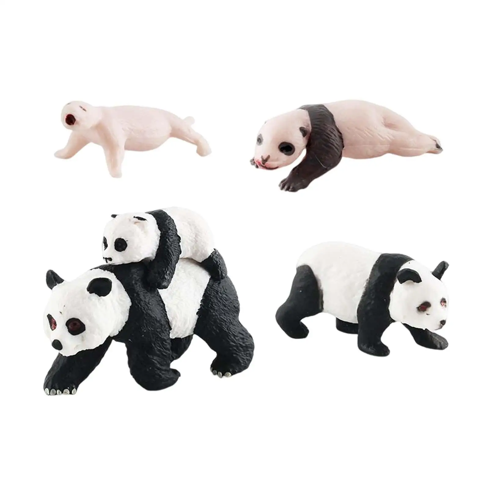 Didiseaon 4 Pcs Modelo Fitness Panda Topo De Bolo Panda Enfeite De Casa De  Bonecas Jogo Família Panda Brinquedos De Animais Realistas Estatueta Jardim  De Fadas Pvc Ginástica Desenho Animado