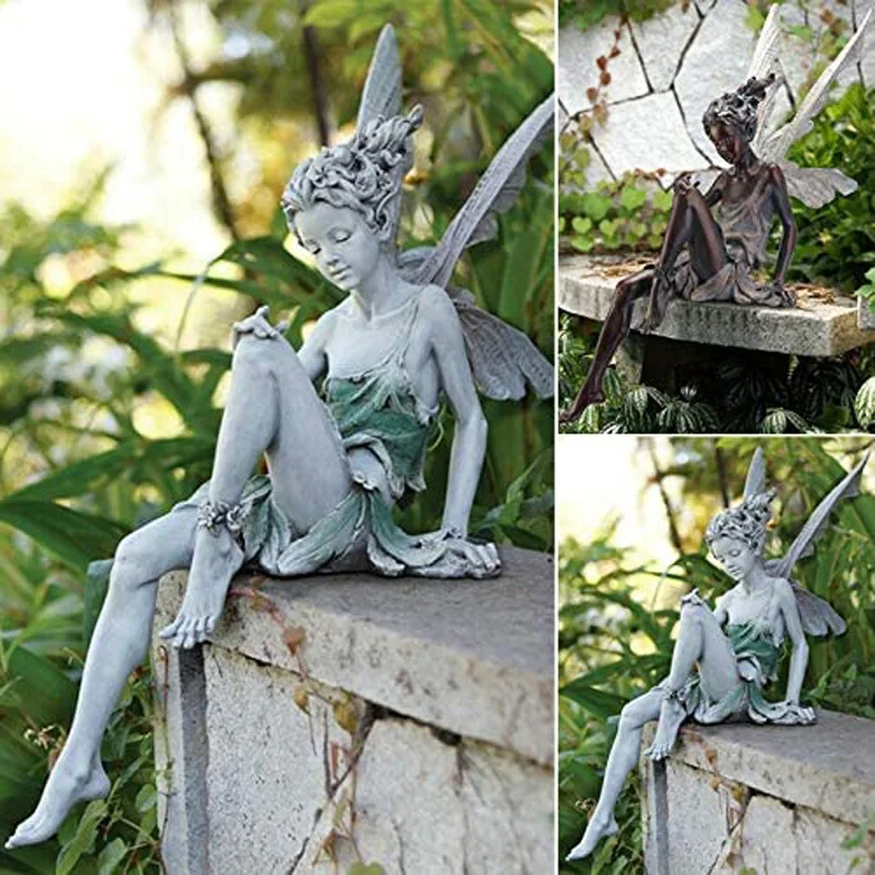 

Flower fairy statue resin fairy garden miniature sculpture myth garden dandelion statue fairy fairy fairy garden decoration