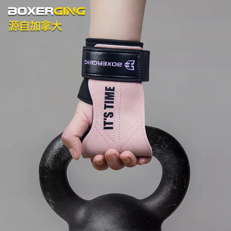 Cowhide Gym Gloves Grips Anti-Skid Weight Power Belt Lifting Pads Deadlift Belt Workout Crossfit Fitness Gloves Palm Protection 5
