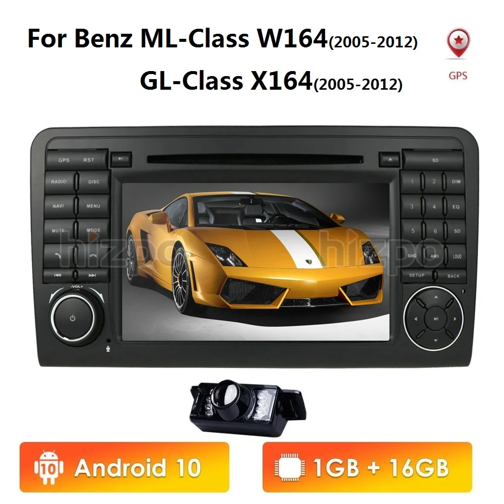 Автомобильный DVD-плеер IPS 4 ядра 1 + 16 Android GPS для Mercedes Benz ML GL W164 ML350 ML500 GL320 X164 ML280 GL350 GL450