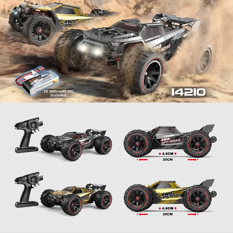 HYPER GO 75km/h MJX 14209 14210 V2.0 1/14 RC Car Brushless 2.4G Remote Control 4WD Off-road Racing RC Truck Electric Hobby Toy 3