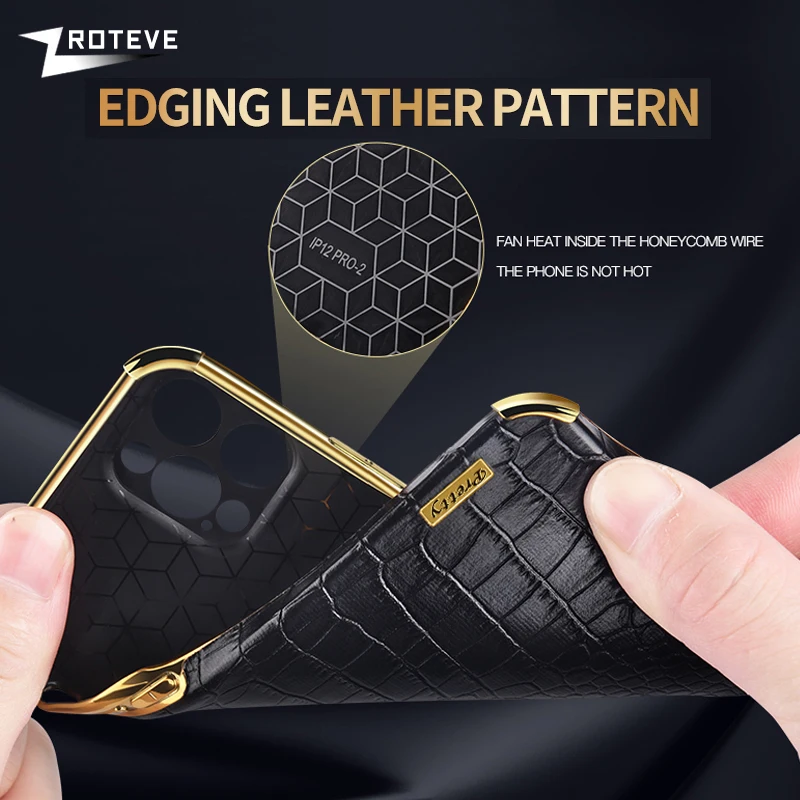 Zroteve-악어 패턴 가죽 커버, S10 케이스, 삼성 갤럭시 S10 플러스, S20, S21 FE, S22 울트라, 노트 20, 10, 노트 10 라이트, 케이스