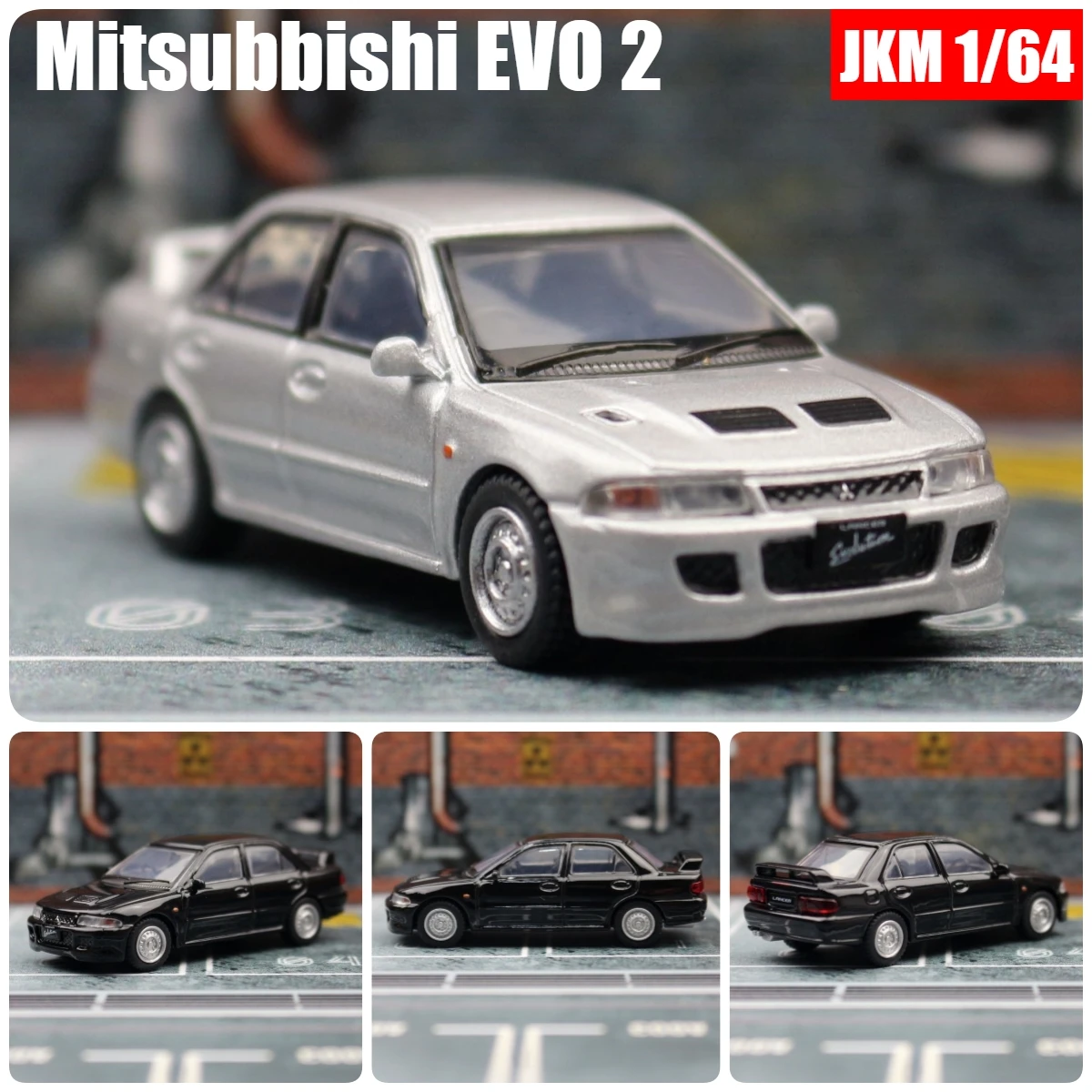 1:64 Mitsubishi Lancer Evolution II EVO 2 игрушечный автомобиль 1/64 JKM литой металлический Супер спортивный автомобиль модель миниатюрный коллекционный подарок