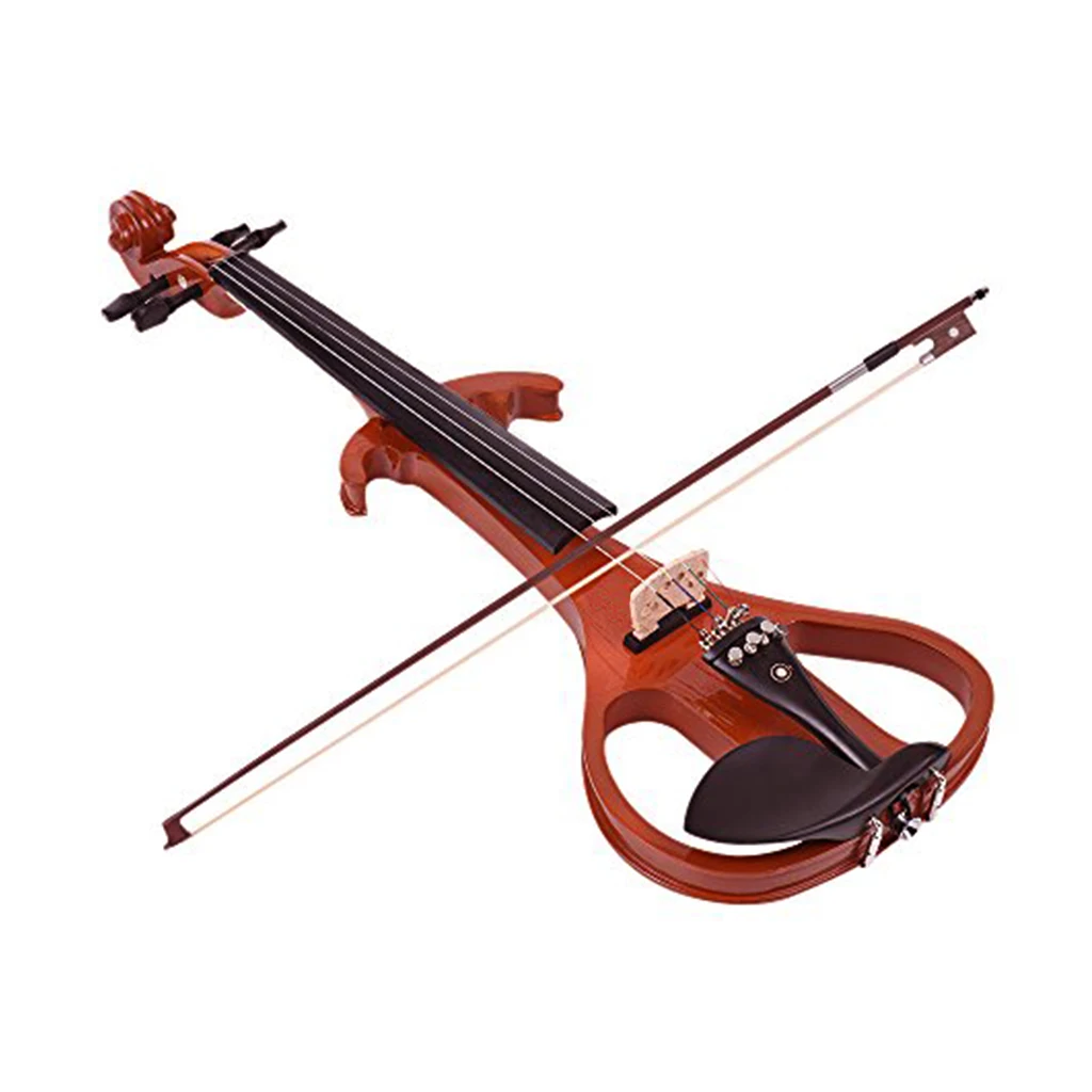 Full Size 4/4 Acoustic Violin Solidwood Body 4/4 Violin Brazilwood Bow String Connecting Cable Bridge Carry Case Red Violin Accessories