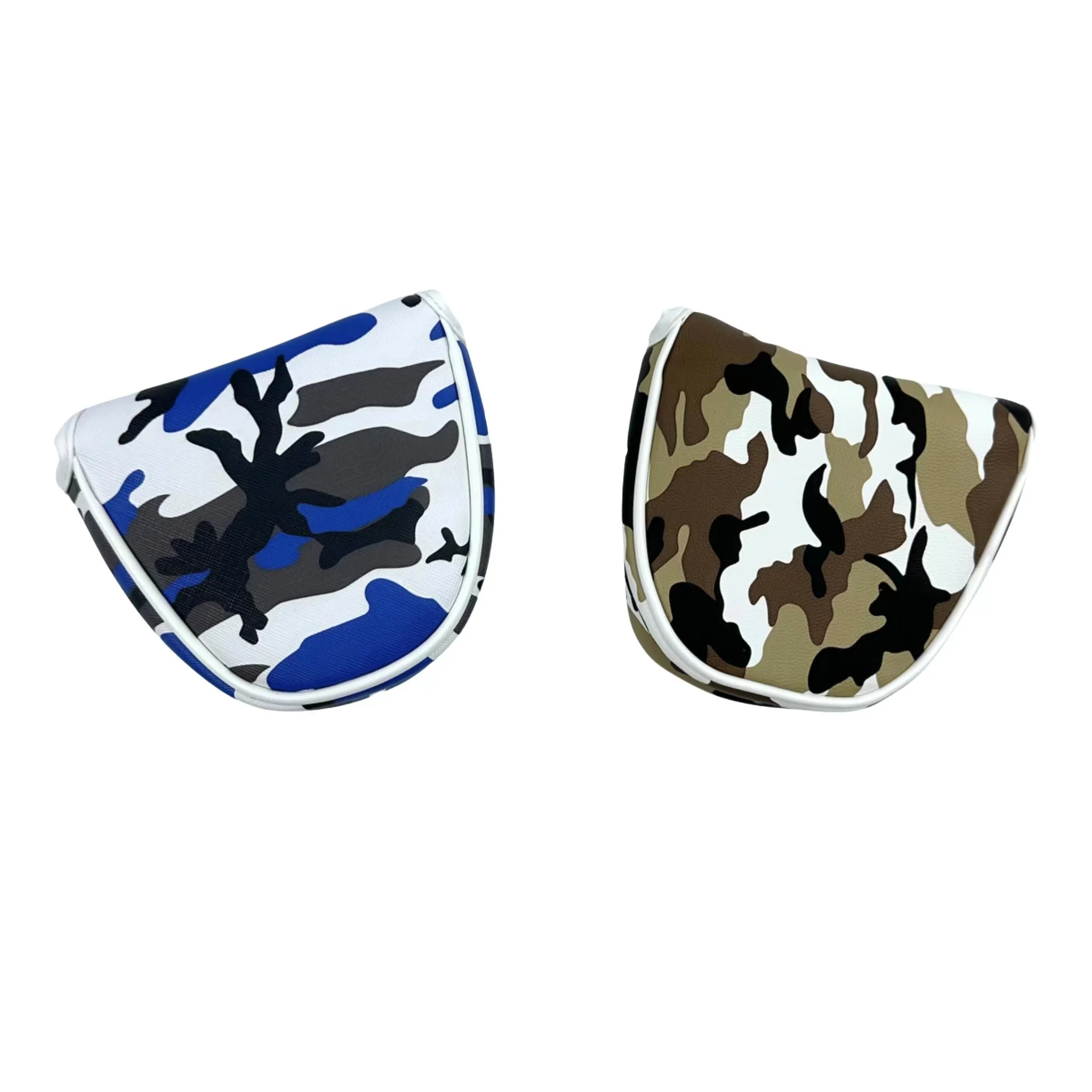 

1pc camouflage Pattern Golf Putter Cover PU Leather Mallet Putter Cover Magnetic Closure Golf Headcover