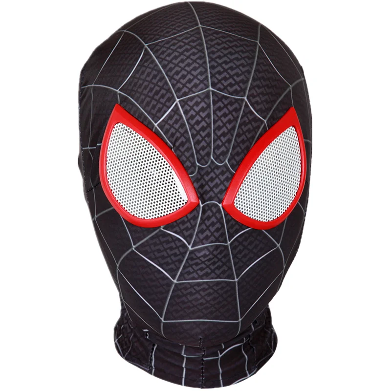holidays costumes Miles Morales Masks Superhero Peter Parker Raimi  Spider Masks Man Lens Prop Face Mask Halloween Cosplay For Men Halloween Party wonder woman costume Cosplay Costumes