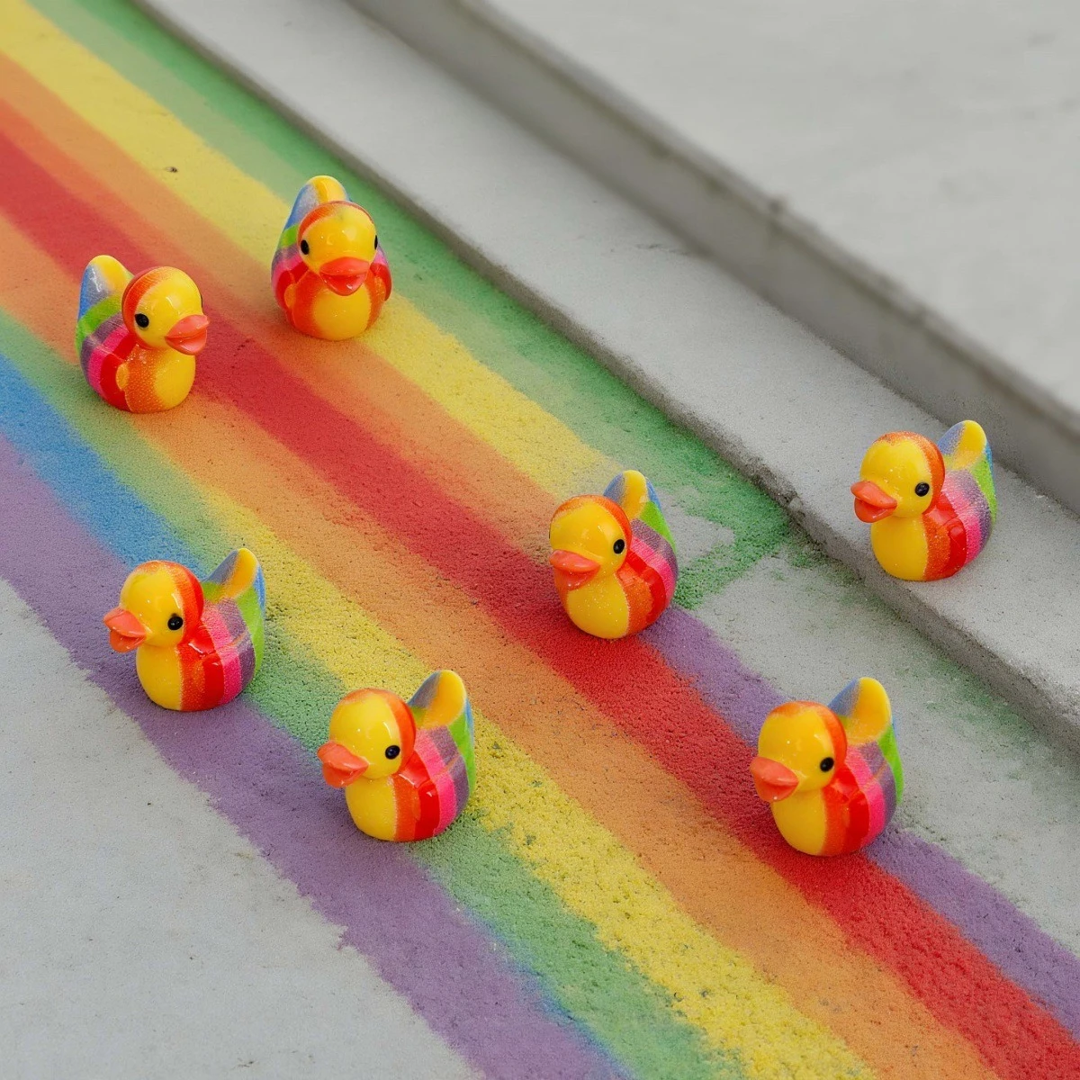 10-100pcs Mini Resin Colorful Ducks Tiny Ducks Set for Potted Miniature Decoration Garden Dollhouse Cake Decoration DIY Party 4