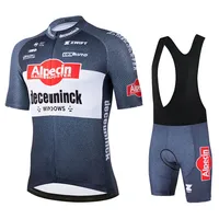 2025 Alpecin Pro Team New Bicycle Short Sleeve Maillot Ciclismo Summer Breathable Cycling Clothing Sets Men Cycling Jersey Suit 1