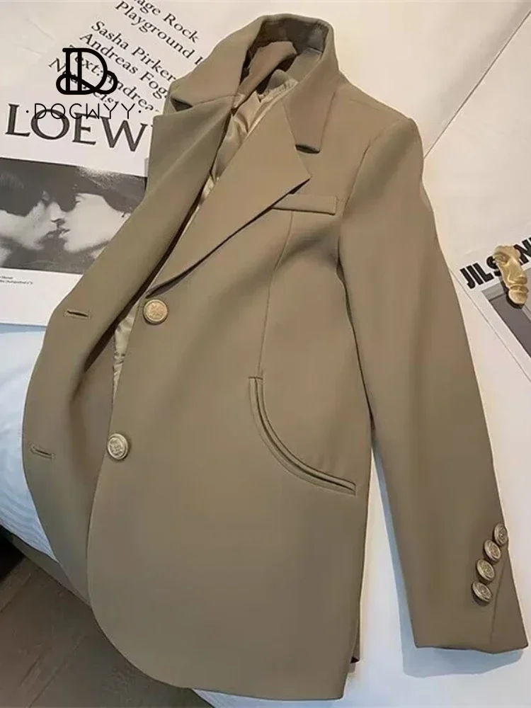 

Women's Suit Casual Small Blazers Coat 2024 New in Korean Fashion Solid Color Suit Tops Temperament Office Lady Women Clothes