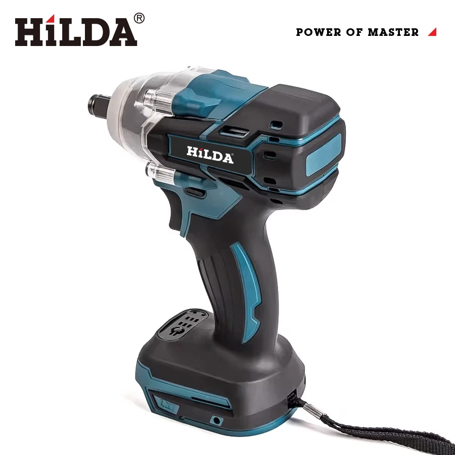 HILDA 18V Electric Impact Wrench Rechargeable 1/2 Socket Wrench Cordless Without Battery High Power Impact in Car Repair 4