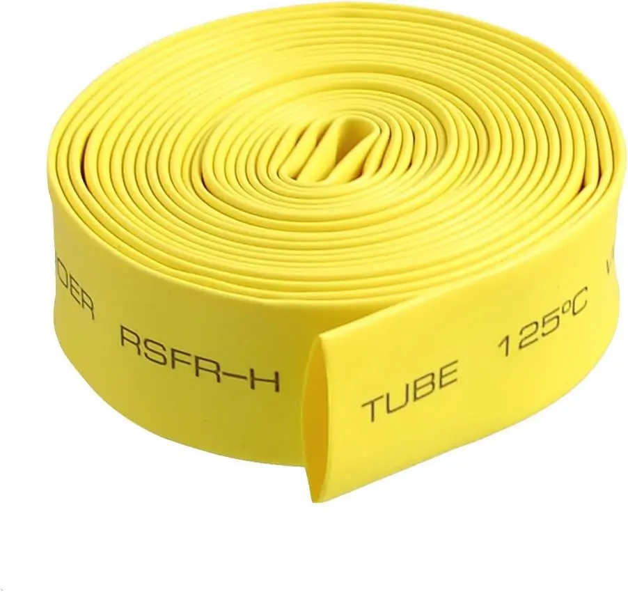 

Yellow 6.5Ft 2M Long 10mm Dia Polyolefin Heat Shrinkable Tube Tubing