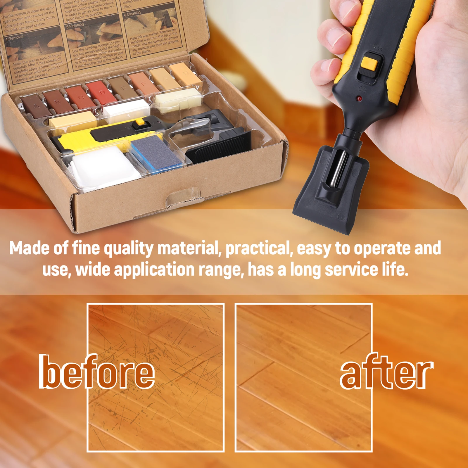 FCHO Floor Gap Fixer Tool For Lainate Floor Gap Repair Include Suction Cup And Allet (Can't