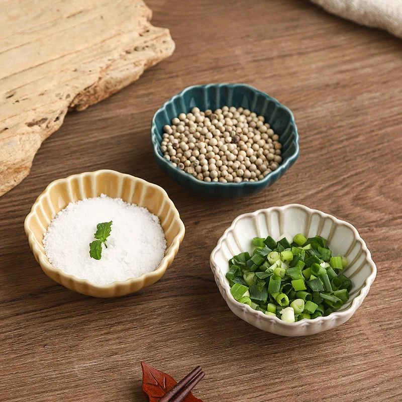 Piattino In Ceramica Piatto Giappone Cambio Forno Piatto Per Condimento Domestico Wasabi Salsa Di Soia Aceto Pentola Calda Piatto Per Immersione Stovi
