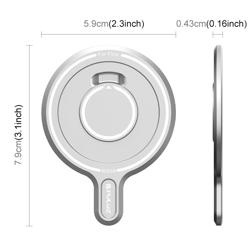 Magnetic Adapter For Insta360 Flow 360&deg; Rotation Gimbal Magnetic Attraction For magsafe Cellphone Action Camera Accessorie