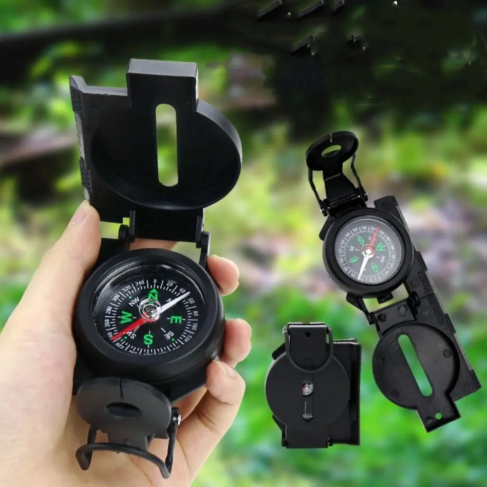 Boussole militaire pliante portable, boussole d'objectif, noir, randonnée,  survie, voyage, fierté, navigation, outil d'expédition, camping en plein  air - AliExpress