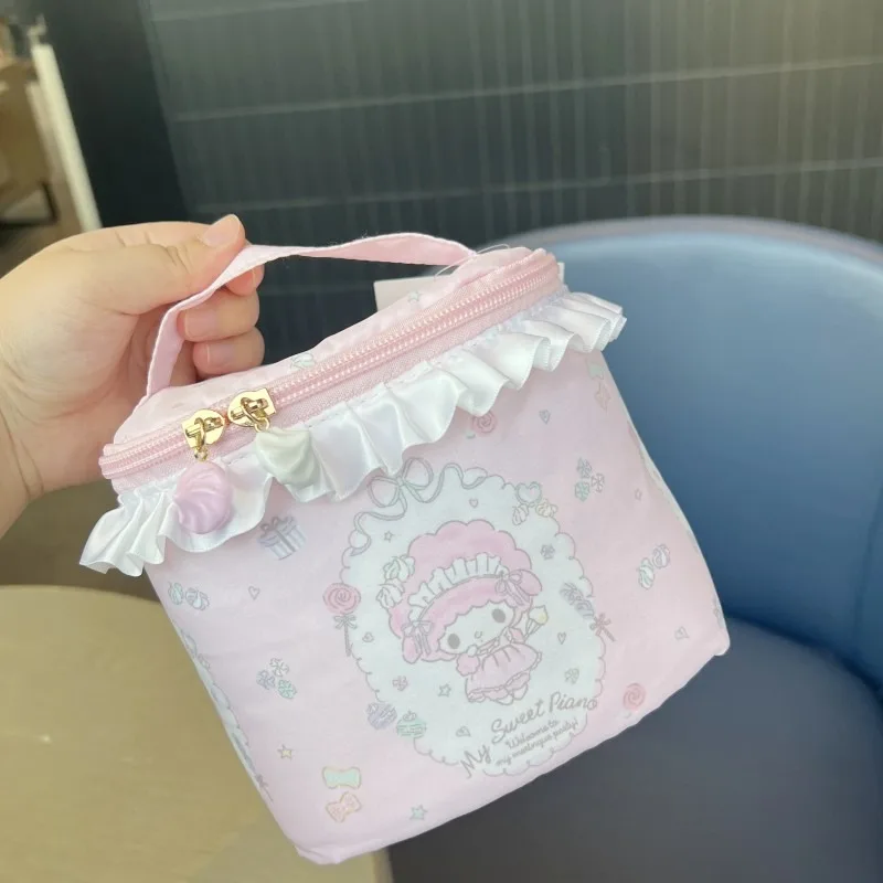 

Sanrio My Sweet Piano Storage Bag Tender Gentle Pink Anime Figure Kawaii Cute Makeup Large Capacity Girl Sisters Daughter Gifts