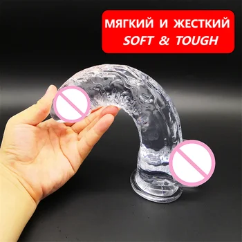 5-9 Inch Realistic Clear Dildo for Women Private Multiple Size Fake Penis with Suction Cup Health Butt Anal Plug Adult Sex Toys 3
