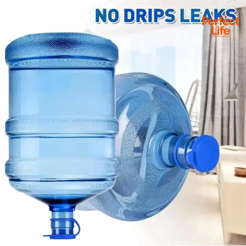 Water Jugs Cap With Inner Plug High Quality Durable Thick Drinking Bucket Cover Non-Spill Reusable Silicone Water Bottle Cover