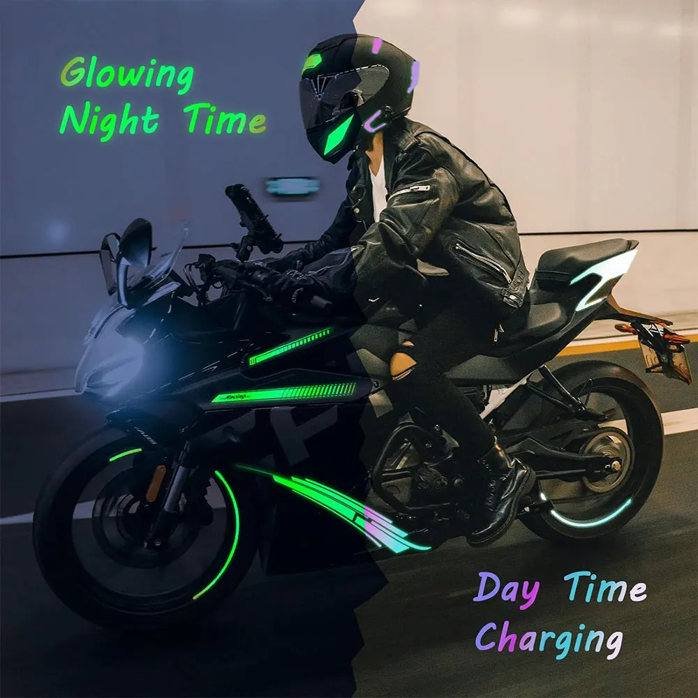 10Pcs Glow in The Dark Permanent Adhesive Vinyl Holographic Iridescent Opal Blue Glow Green for DIY Wrap Sticker Decal Lettering