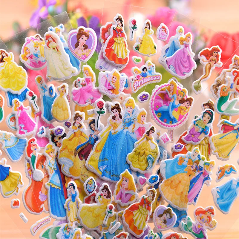 Description Picture 4 of item1/612 Sheets/Pack 3D Cartoon Winnie the Pooh Scrapbooking Bubble PVC DIY Sticker Toys Party sticker Girls Boys Kids Gift