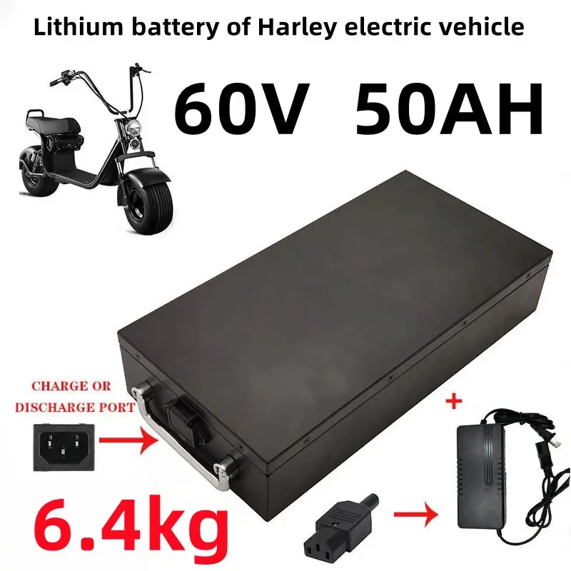 60V 40ah Elektrische Scooter Voor 250W ~ 1500W Motorfiets/Driewieler/Fiets Waterdichte Lithium Batterij + 67.2V Lader