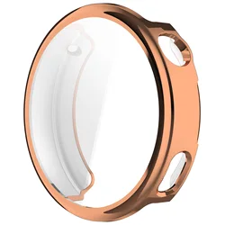 Electroplated All-Inclusive Soft TPU Protective Watch Case Cover for S4 41MM (Rose gold)