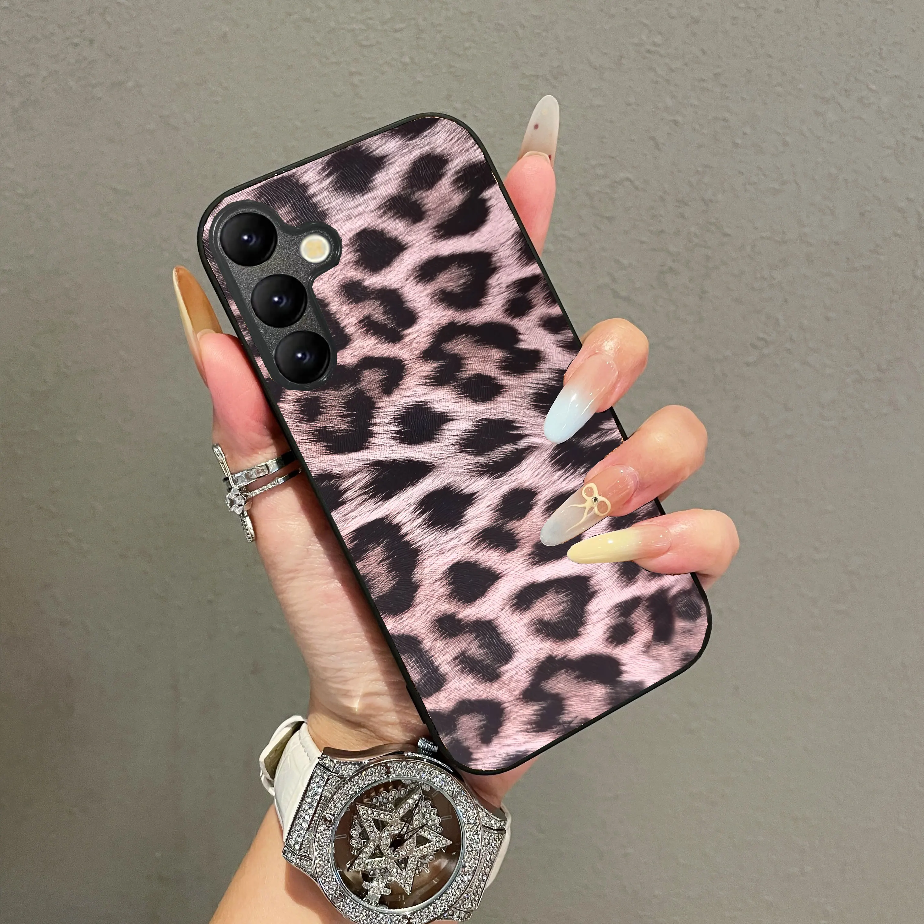 Luxury Leopard Print Artificial PU Leather Phone Case Cover