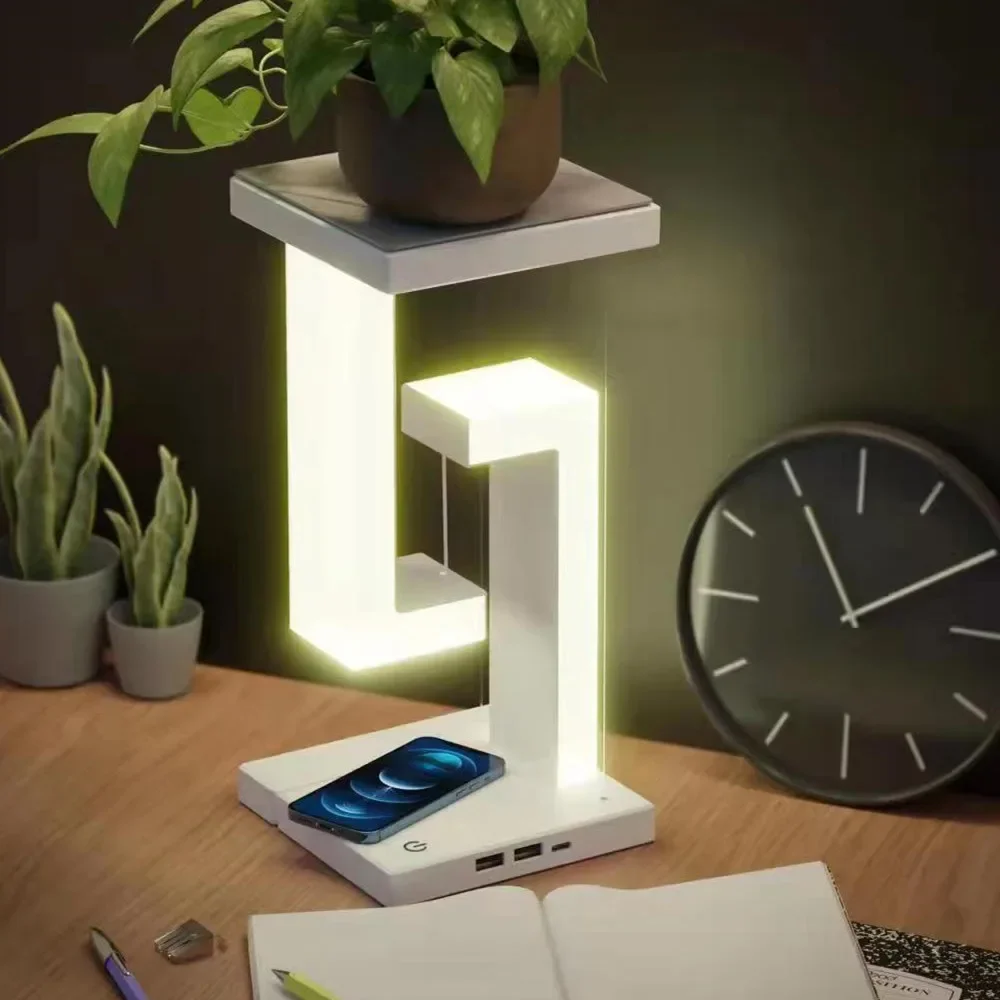 

Suspending Anti-gravity Night Light Creative Smartphone Wireless Charging Desk Dimmable Table Lamp For Bedroom Book Light