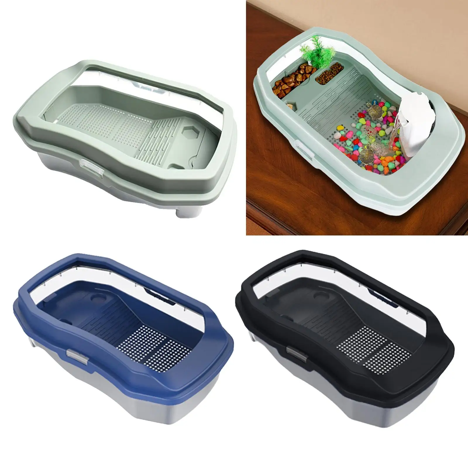 Turtles Tank Aquarium Turtle Habitat Reptile Habitat For Pet Turtle Small Amphibious Creatures Terrapin Resting Hatching aquarium tank vivarium box reptile egg incubator reptile basking platform