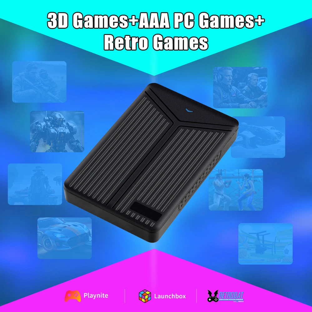 Hyper Base Mix 5TB Gaming Hard Drive With 60000+ Games For PS4/PS3/PS2/SegaSaturn/ Gamecube/Wii/WIIU Retrobat&Launchbox&Playnite