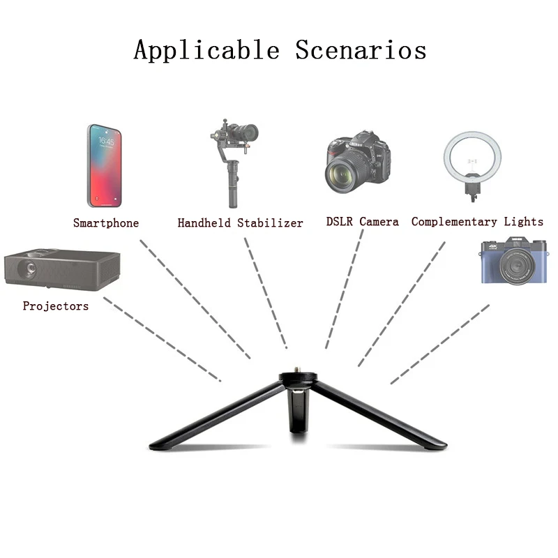 HUSHUI Mini Treppiede per Fotocamera Estensibile, Bastone per